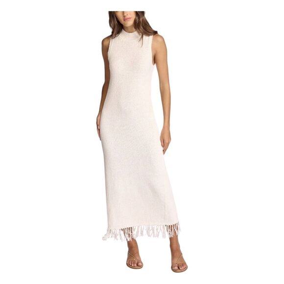 House of Harlow 1960 Cream Fringed Maxi Dress Womens Size Small - Picture 4 of 9
